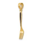 14K 3-D Black Enameled Table Fork Charm - Image 5
