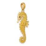 14K 3-D Yellow Enameled Seahorse Charm - Image 5