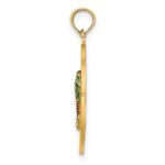 14K Enameled SARASOTA Circle Palm Tree Charm - Image 2