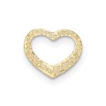 14K Polished Mini Floating Heart Slide - Image 4