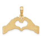 14K Hands Forming a Heart Charm - Image 3
