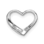 14K White Gold 2-D Floating Heart Charm - Image 4