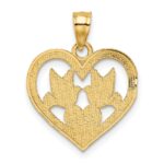 14K Doves In Heart Charm - Image 4