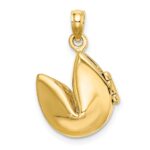 14K 3-D Opens Fortune Cookie Charm - Image 3