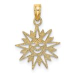 14K Smiling Sun Charm - Image 3