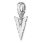 14K White Gold 3-D Arrowhead Charm - Image 5