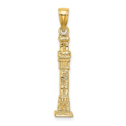 14K 3-D Pilgrim Memorial Monument Charm