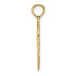 14K Polished and Beaded Claddagh In Heart Charm - Image 2