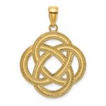 14K Large Celtic Eternity Knot Circle Charm
