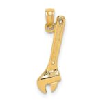 14K 3-D Adjustable Wrench Charm