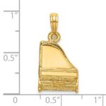 14K 3-D Grand Piano Top Opens Charm - Image 3