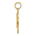 14K Cut-Out Double Hand Prints In Heart Charm - Image 2