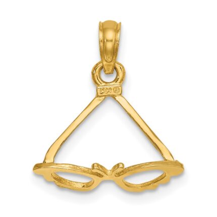 14K 3-D Polished Butterfly Sunglasses Charm