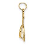 14K Single Polished Strap Flip-Flop Charm - Image 2