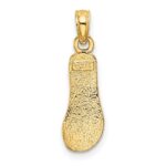 14K Single Polished Strap Flip-Flop Charm - Image 4