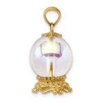 14K 3-D Crystal Ball Charm - Image 2
