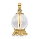 14K 3-D Crystal Ball Charm - Image 3
