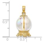 14K 3-D Crystal Ball Charm - Image 5