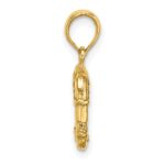 14K 3-D Textured Republican Elephant Charm - Image 2