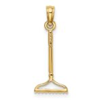 14K 3-D Landscape Rake Garden Tool Charm - Image 4