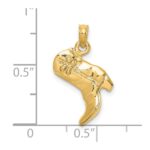 14K 3-D Cowboy Boot Charm - Image 3