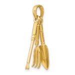 14K 3-D Moveable Garden Hand Tool Collection Charm - Image 5