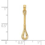 14K 3-D  Polished Whisk Charm - Image 3