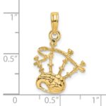 14K 3-D Bagpipes Charm - Image 3