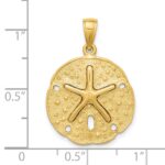 14K Starfish on Sand Dollar Charm - Image 4