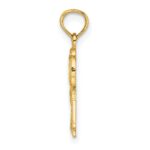 14K Textured Double Palm Tree Charm - Image 2