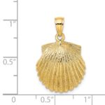14K Scallop Shell Charm - Image 3
