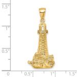 14K Lighthouse with Waves Charm - Image 3