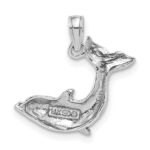 14K White Gold Jumping Dolphin Charm - Image 4