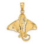 14K Textured Spotted Eagle Ray Charm - Image 4