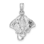 14K White Gold Stingray Charm - Image 4