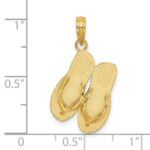 14K TURKS AND CAICOS Double Flip-Flop Charm - Image 3