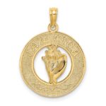 14K JAMAICA Circle with Conch Shell Charm