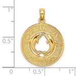 14K CANCUN with Dolphins Circle Charm - Image 3