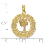 14K CANCUN with Palm Tree Circle Charm - Image 2