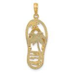 14K Palm Tree Flip Flop Charm - Image 4
