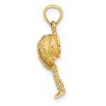 14K 2-D Textured Palm Tree Charm - Image 2