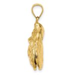 14K 3-D Textured Oyster Shell Charm - Image 2