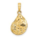 14K 3-D Textured Oyster Shell Charm - Image 4