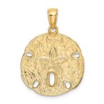 14K Polished Sand Dollar Charm - Image 4