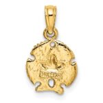 14K Starfish on Sand Dollar Pendant - Image 4