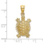14K Medium Land Turtle Charm - Image 3