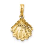 14K Textured Oyster Shell Charm - Image 4