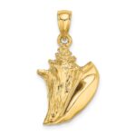 14K 3-D Conch Shell Charm
