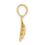 14K Polished Textured Bannerfish Charm - Image 2