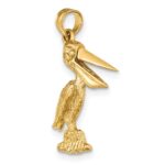 14K 3-D Standing Pelican with Moveable Mouth Charm - Image 6